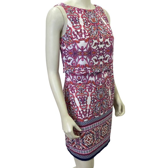 Vince‎ Camuto Womens Sleeveless Printed Shift Dress  Multicolor size 4 - Picture 4 of 6